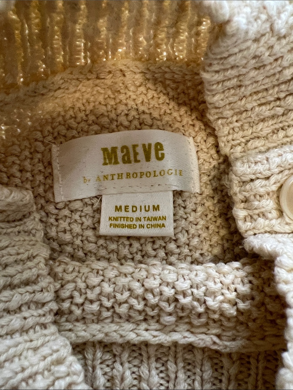 Anthropologie Maeve Cream Ladybug Short-Sleeve Turtleneck Sweater - Picture 6 of 7